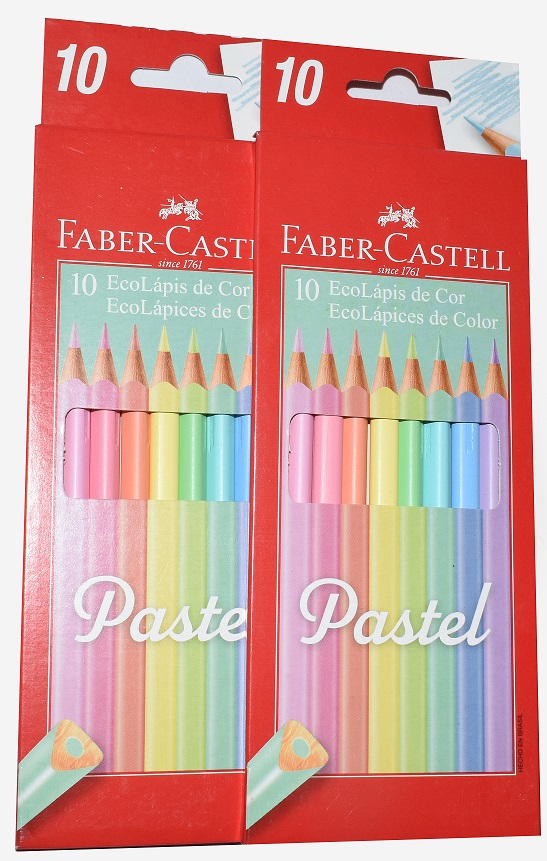 Lápices Faber-castell ecolapiz x 10 largos Pastel